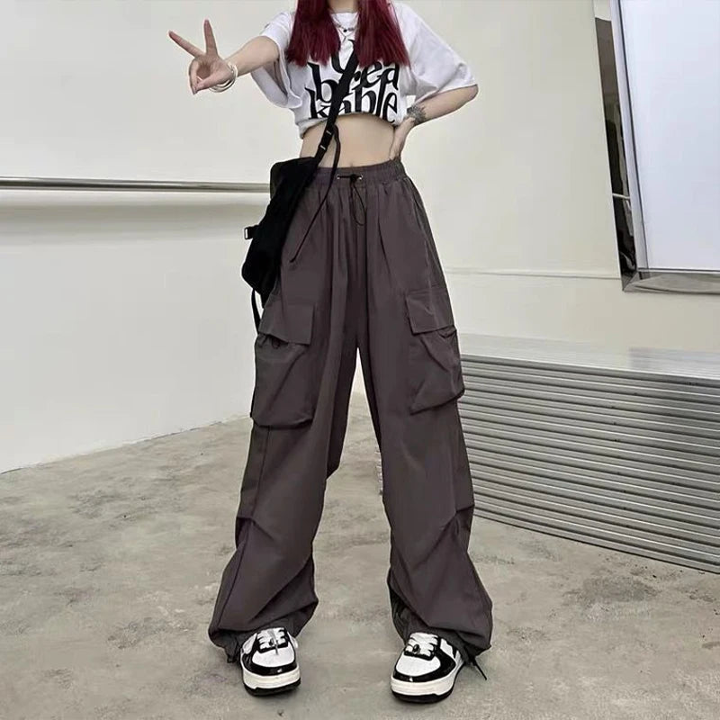 Women Casual Joggers Tech Pants Leg Sweatpants
