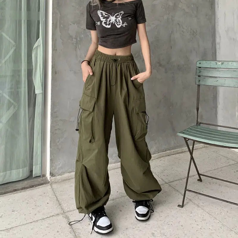 Women Casual Joggers Tech Pants Leg Sweatpants