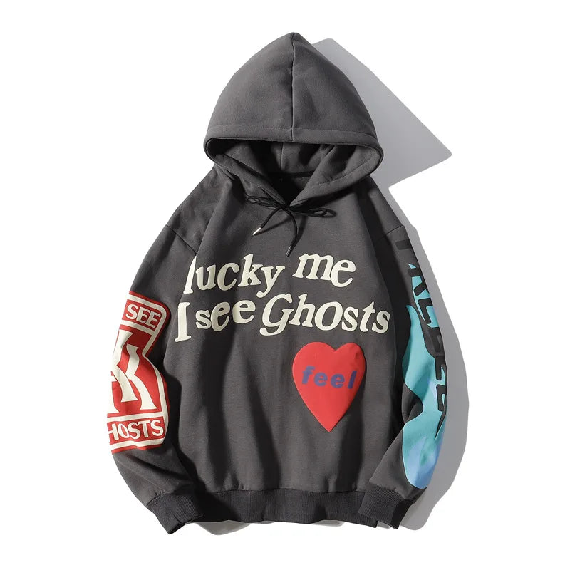 Baggy Sweatshirts Men's Oversized High Street Casual Hooded Hoodie Unisex