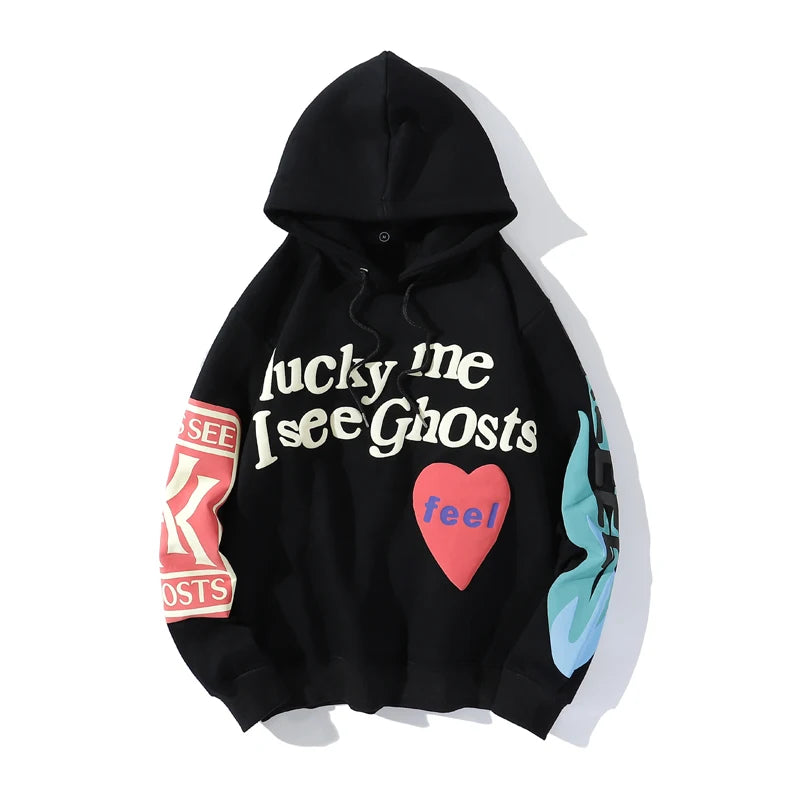 Baggy Sweatshirts Men's Oversized High Street Casual Hooded Hoodie Unisex