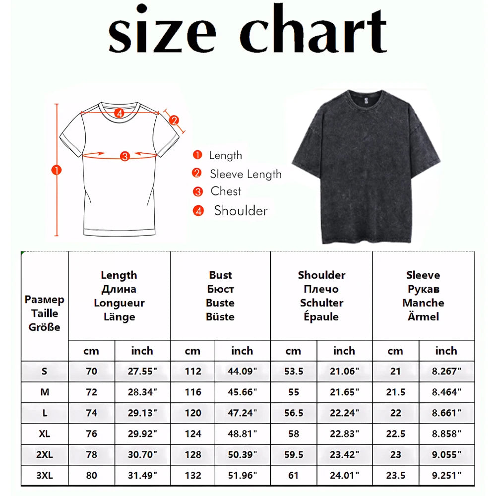 Summer Cotton Loose Tops Print T-Shirt Mens