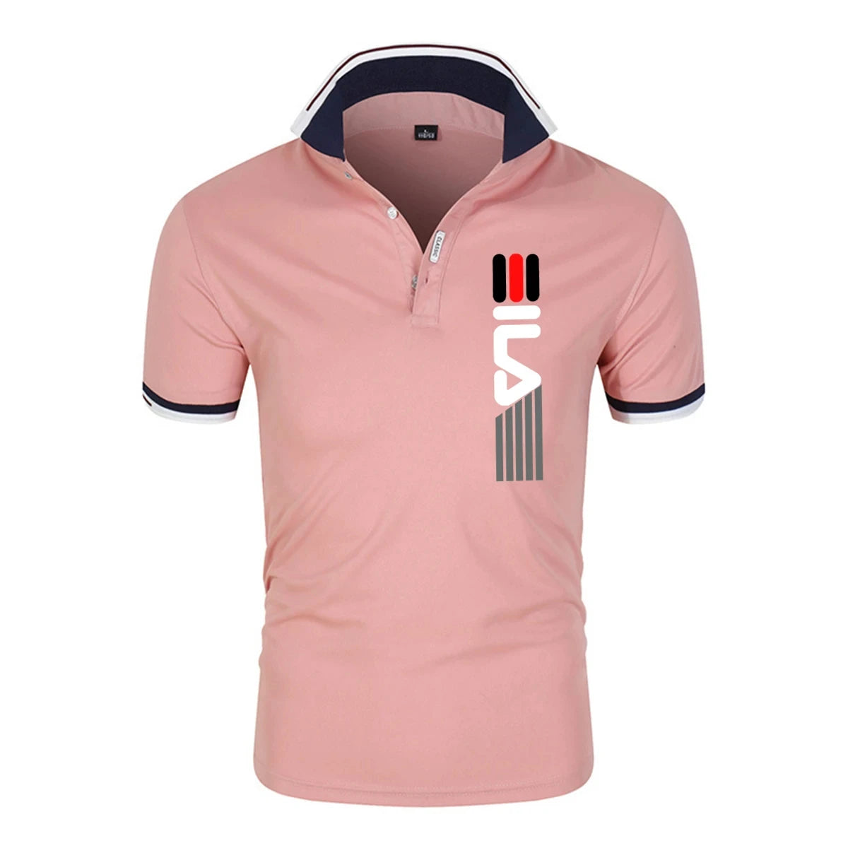 New Men's Lapel Polo Shirt printing Short Sleeve Casual