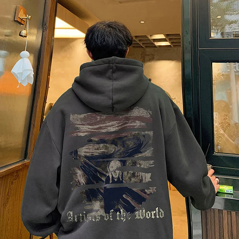 Print Hooded Sweatshirts For Men Pullover Hoodie