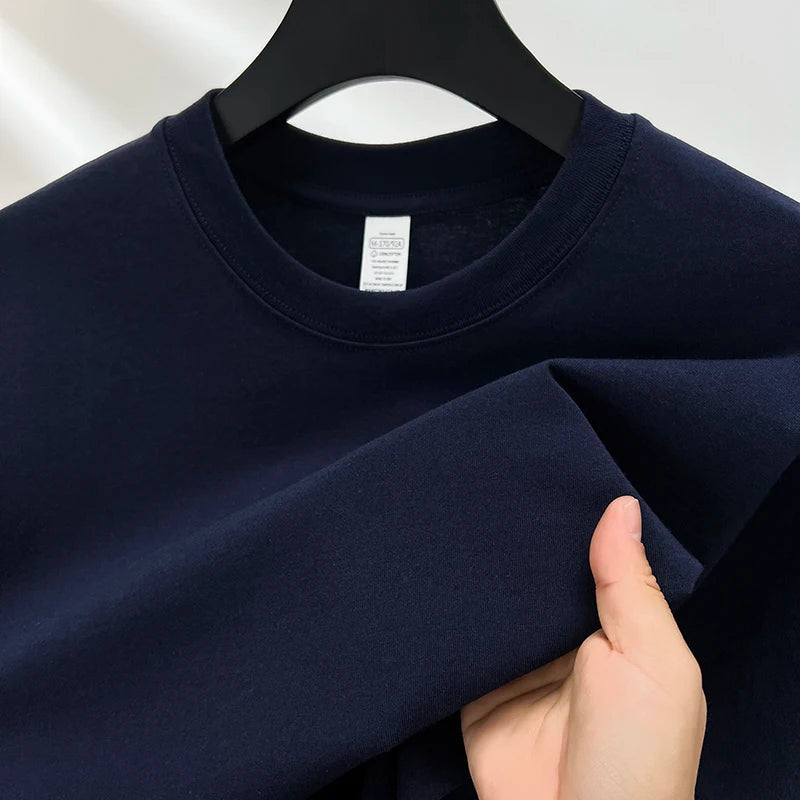 summer high-end brand men's short sleeve round neck fashionable style
