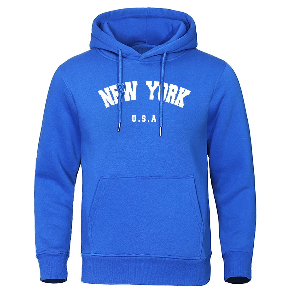 NEW YORK Men Fashion Casual Long Sleeves Street Sweatshirt