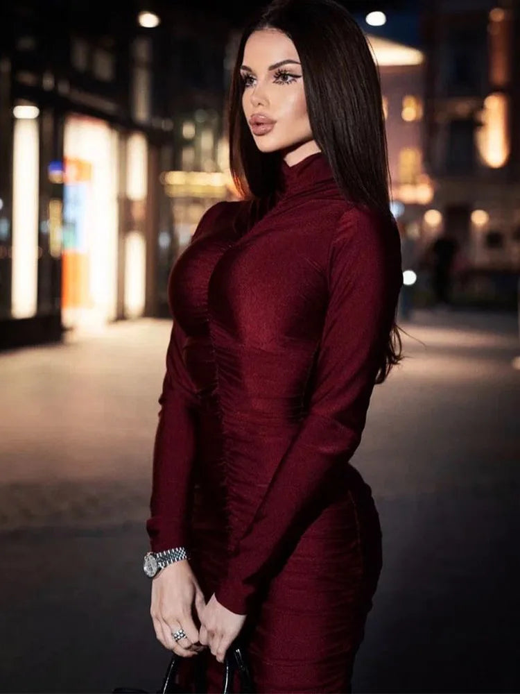 Dresses For Women Fashion Sexy Streetwear Full Sleeve