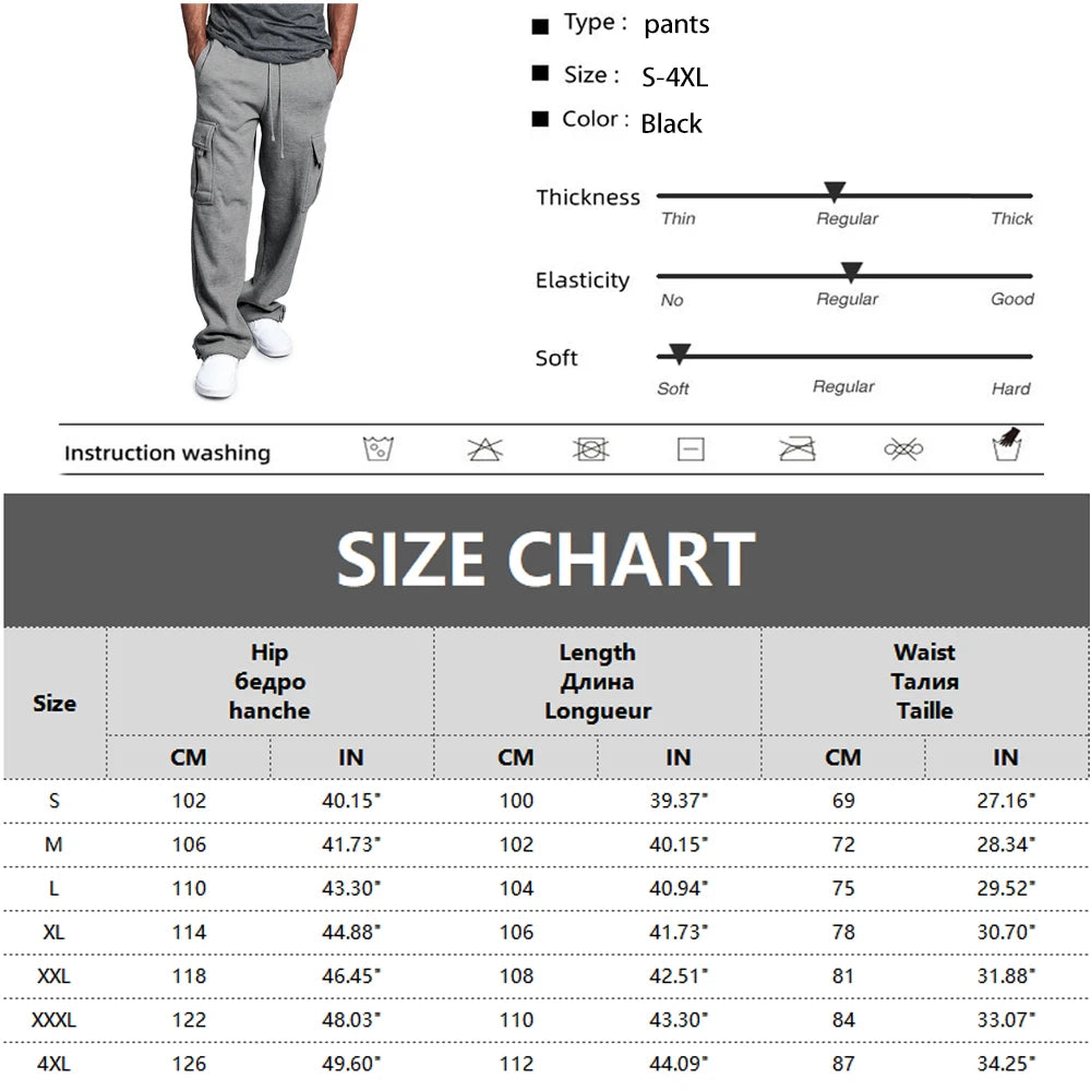Mens Sweatpants Straight Fit Joggers for Sports