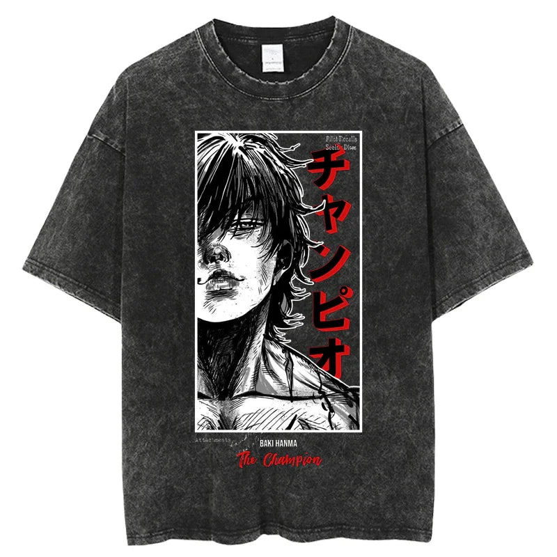 Summer Cotton Loose Tops Print T-Shirt Mens