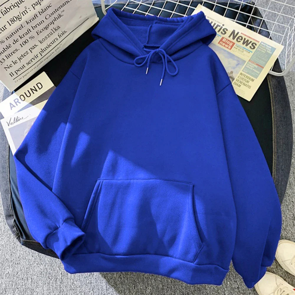 Winter Fleece Hoodies Fashion Casual Sweatshirts Men Women