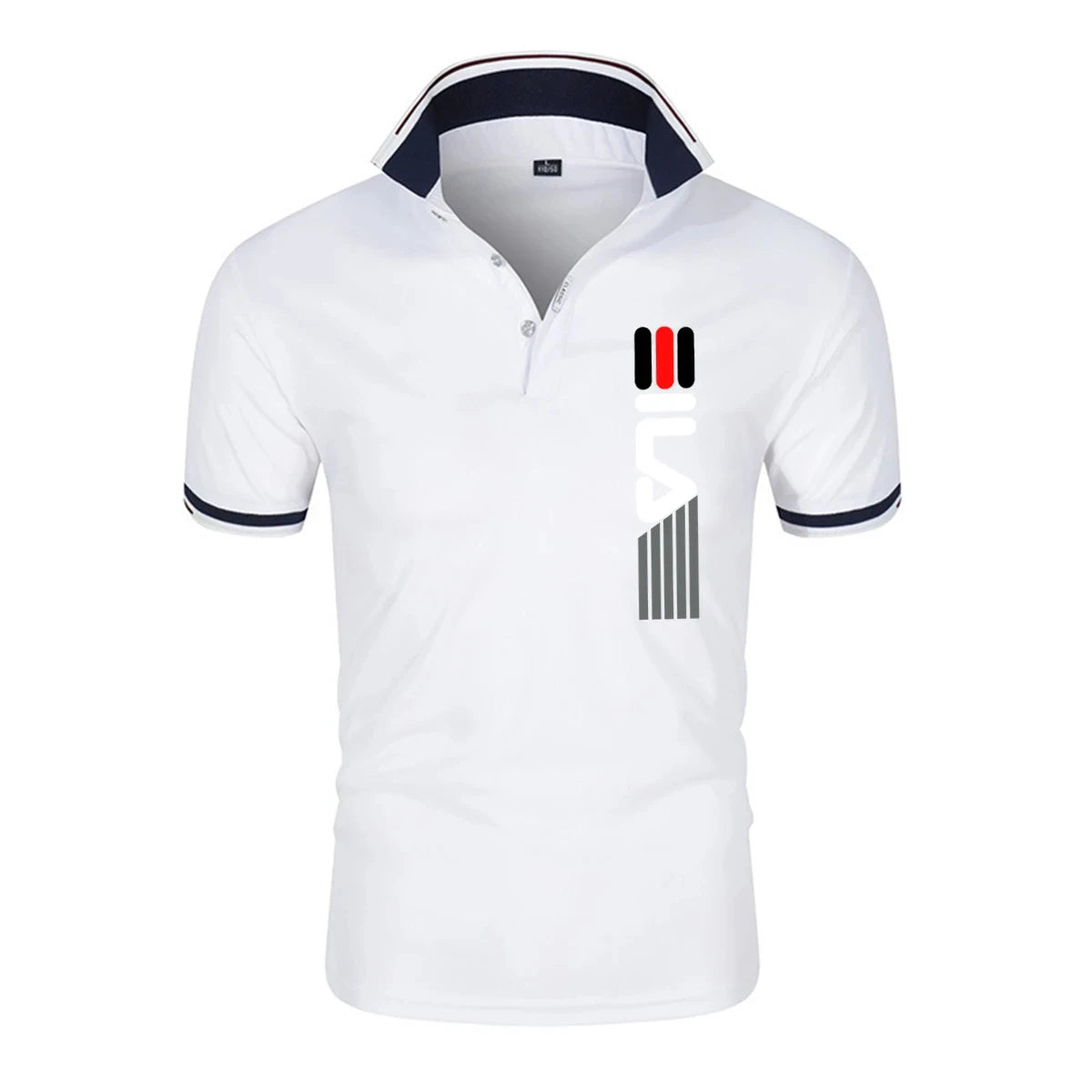New Men's Lapel Polo Shirt printing Short Sleeve Casual