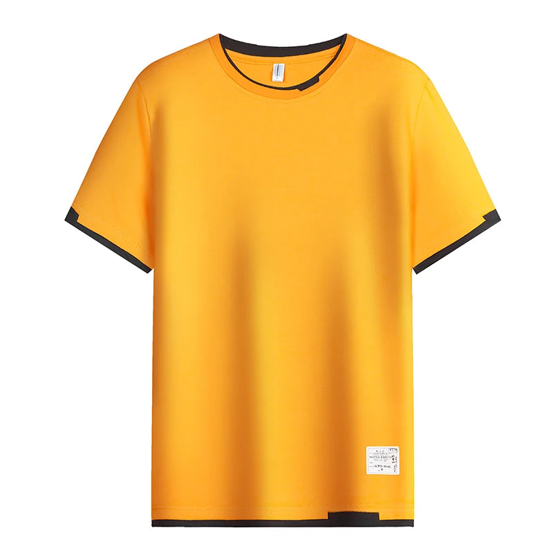 Casual T-shirt For Men Pure Cotton Breathable Fashion Short Sleeve