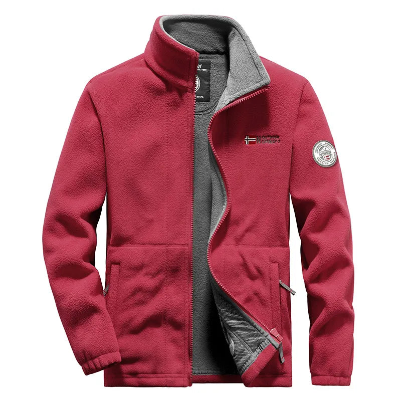 New Polar Fleece Jacket Men Sports Coat