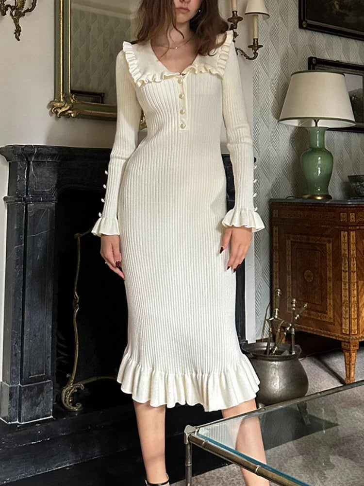 High Waist Ruffled Maxi Dresses For Women Long Dress