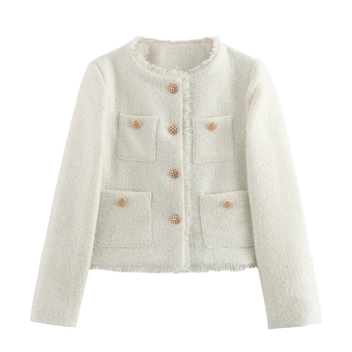 Women Clothing Woolen Outerwear Long Sleeve Front Button Female Outerwear Chic Tops