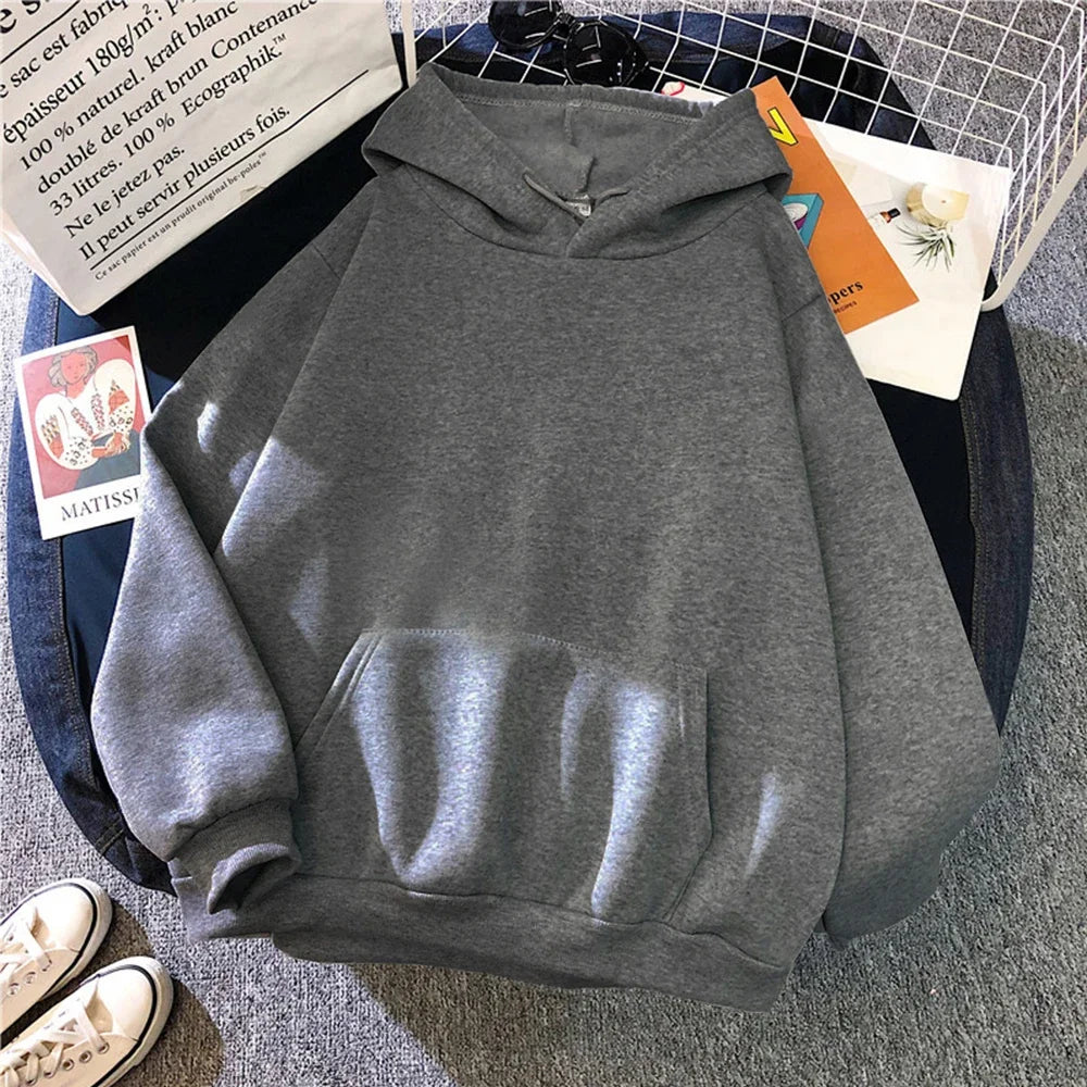 Winter Fleece Hoodies Fashion Casual Sweatshirts Men Women