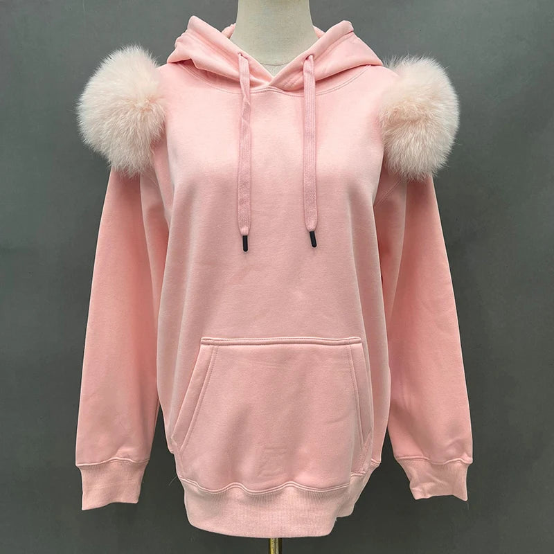New Arrival Autumn Winter Hoodie Women Fleece Pullover With Hood
