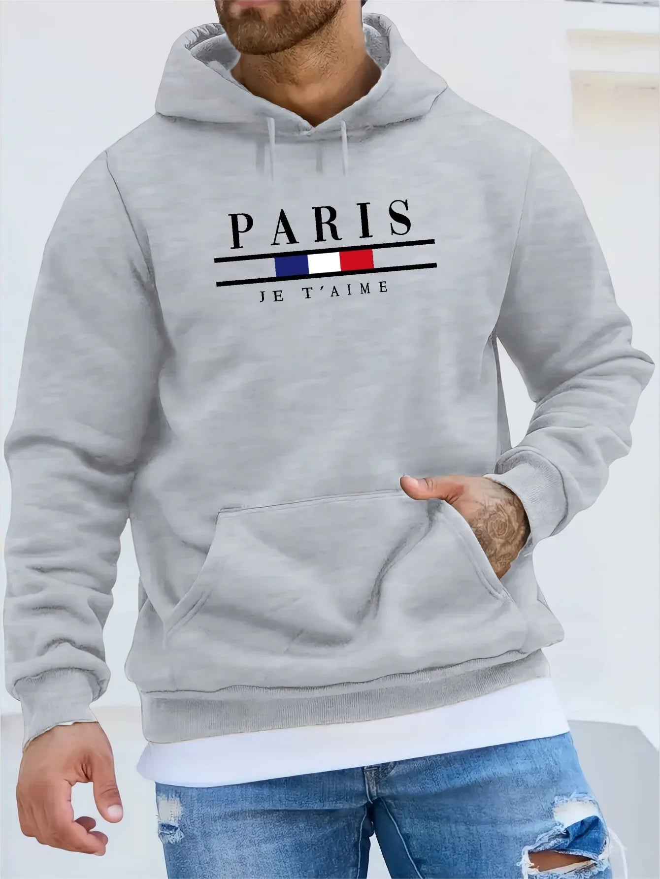 Men's Hoodie with Street Casual Sports Style Long Sleeve and Kangaroo Pocket