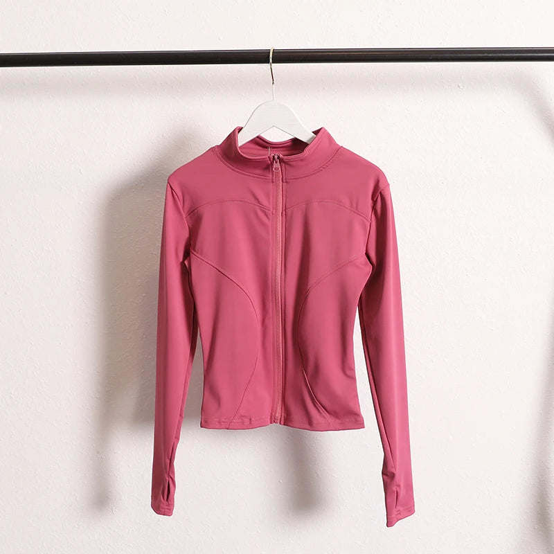 Flexible Active Wear Women Zip Up Gym Sports