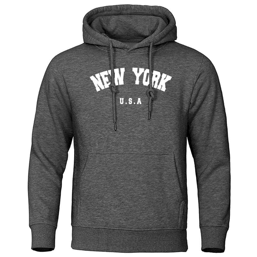 NEW YORK Men Fashion Casual Long Sleeves Street Sweatshirt