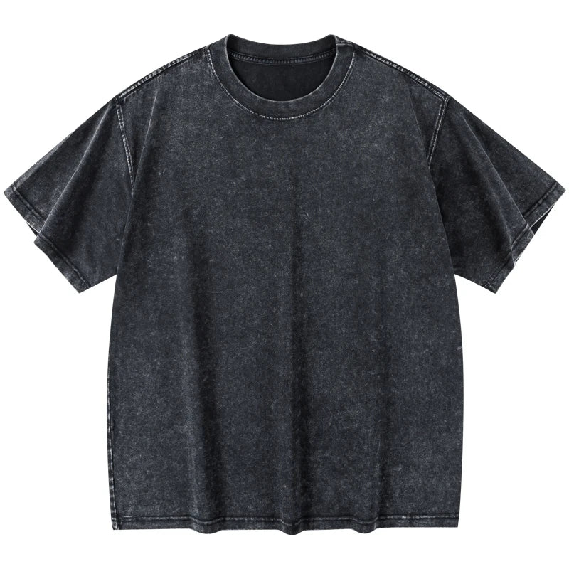 Men's Women Vintage T-Shirts Street Hip Hop Casual Cotton Short Sleeve