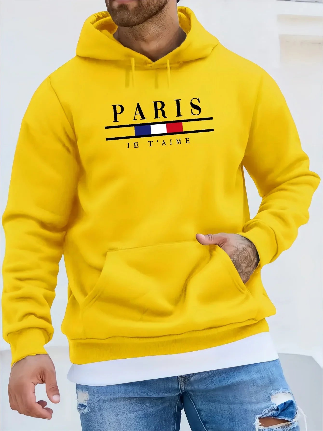 Men's Hoodie with Street Casual Sports Style Long Sleeve and Kangaroo Pocket