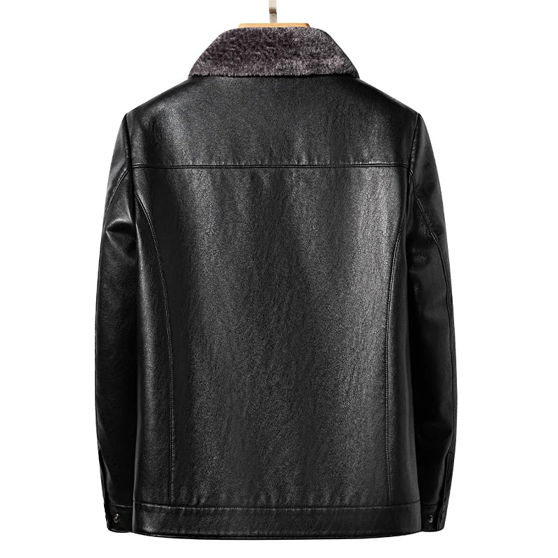Autumn/Winter Men's Natural Leather Jacket Casual Top