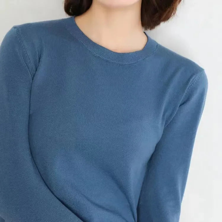 Women Sweater Casual Pulls Jumpers Korean Long-sleeved
