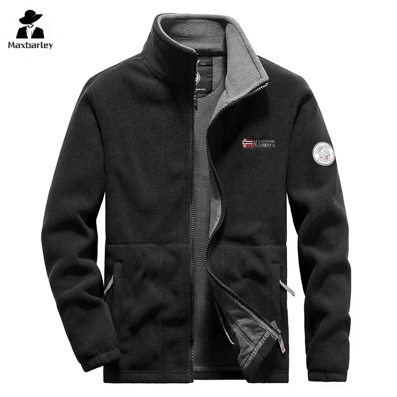 New Men Fleece Jacket Pockets Thicken Polar Jackets Cold-Proof Overcoat Plus Size Women Coat Winter Windbreaker Jackets For Men