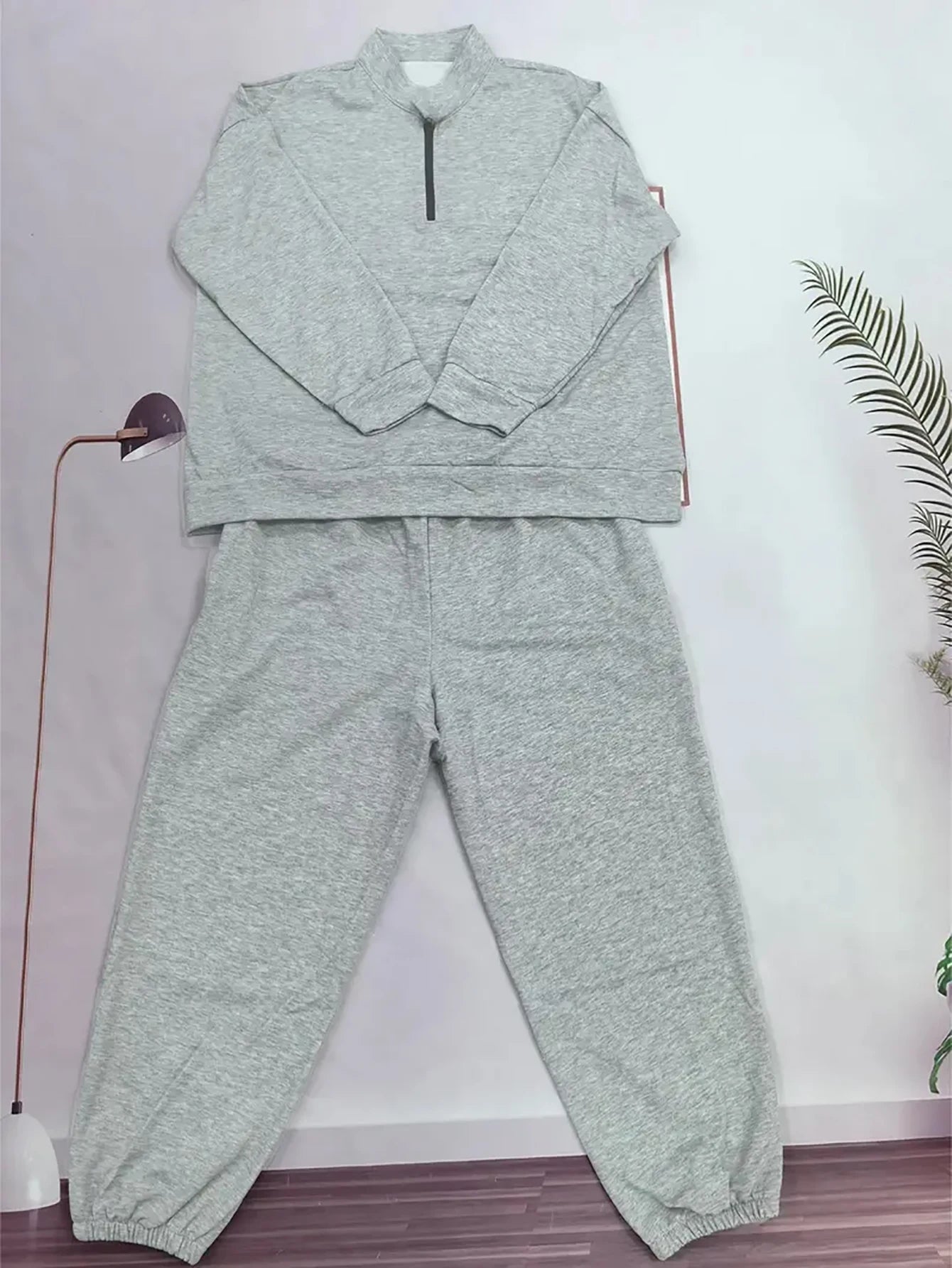 Women Pockets Down Collar Zipper Long Sleeve Pullover Sweatshirt