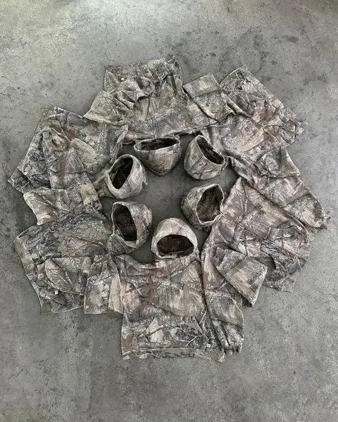 Tracksuit Men New Street Hip Hop Oversized Camo Hoodies