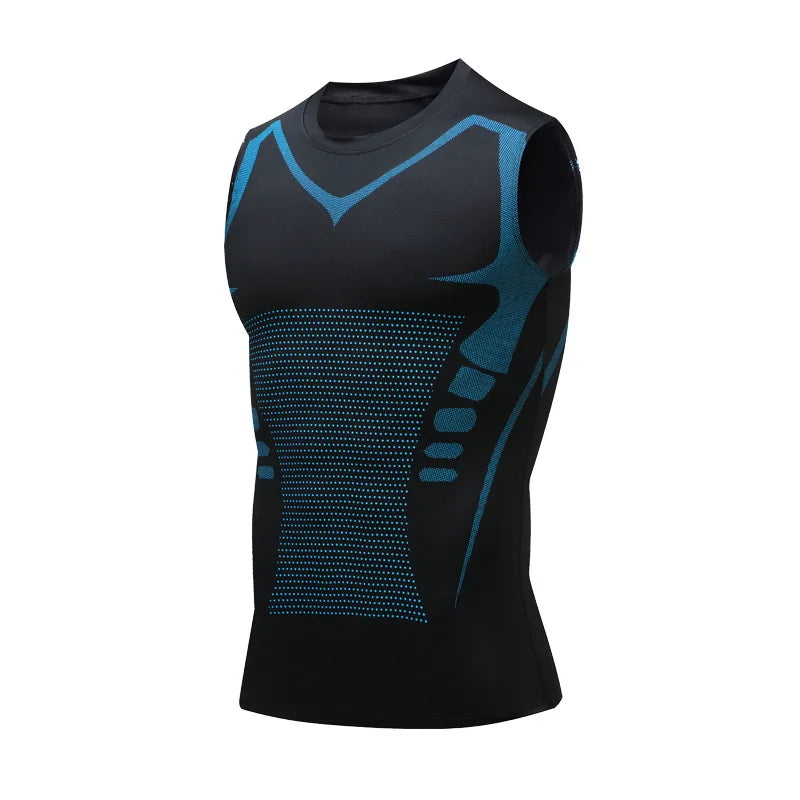 Sports Vest Men's Running Short-sleeved Quick-drying Sleeveless Ice Silk T-shirt