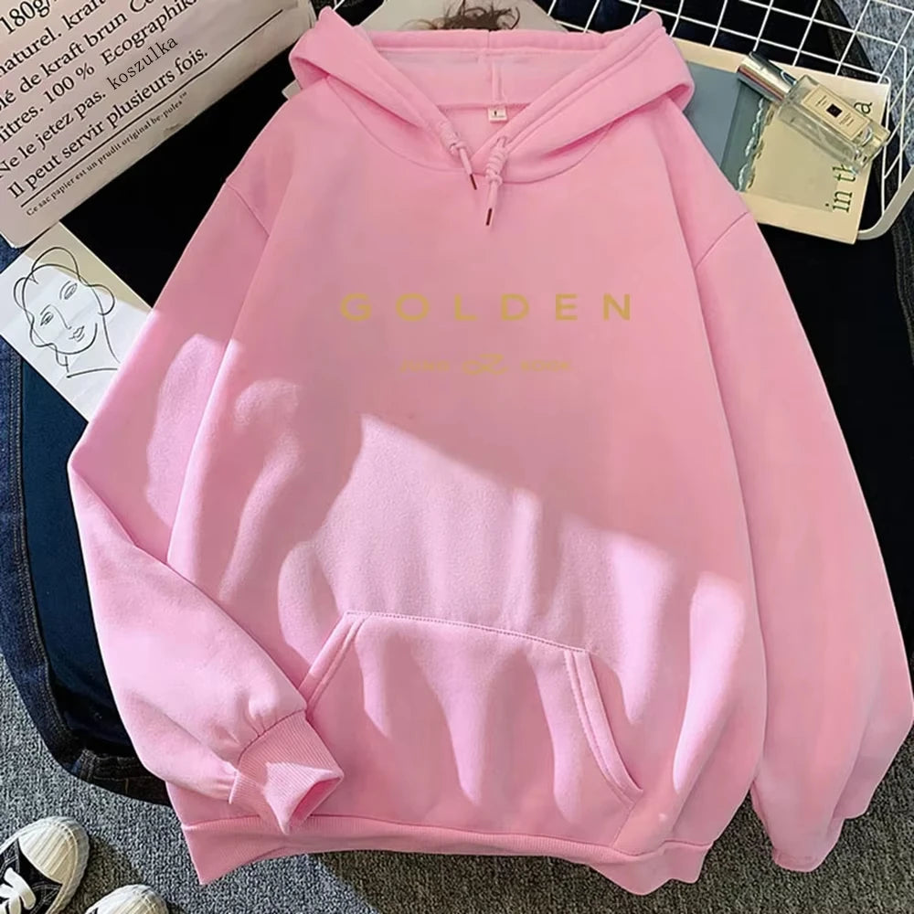 Unisex Fleece Pullover with Letter Print (Autumn/Winter)