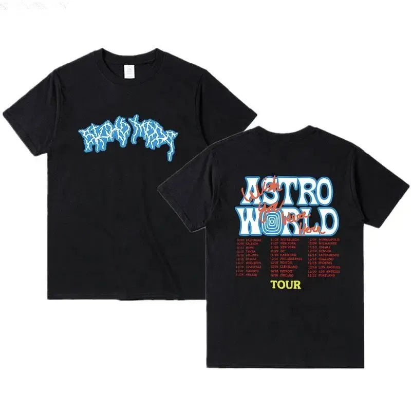 New T Shirt Men Women Jack T-Shirts Wish You Were Here Tour Letter Print Tops Brown