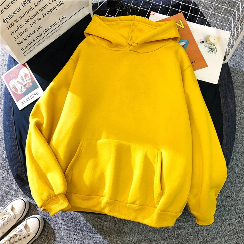 Winter Fleece Hoodies Fashion Casual Sweatshirts Men Women