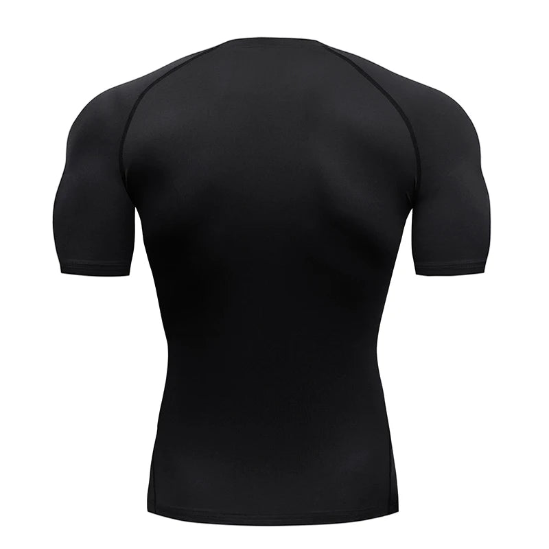 Men Short Running T Shirt Gym Sports Top Quick Dry Clothing