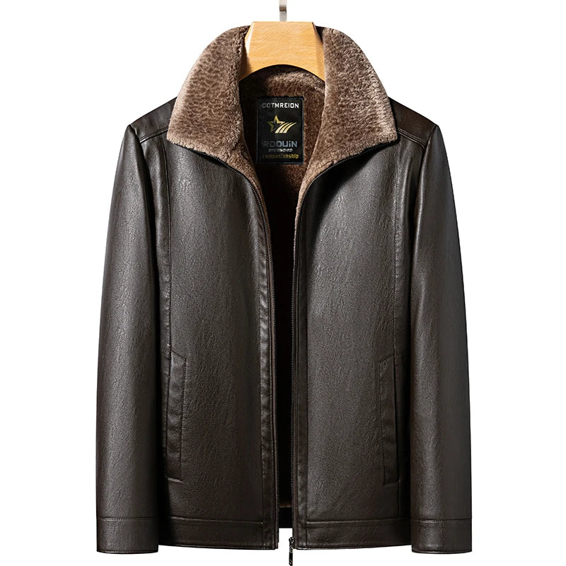 Autumn/Winter Men's Natural Leather Jacket Casual Top