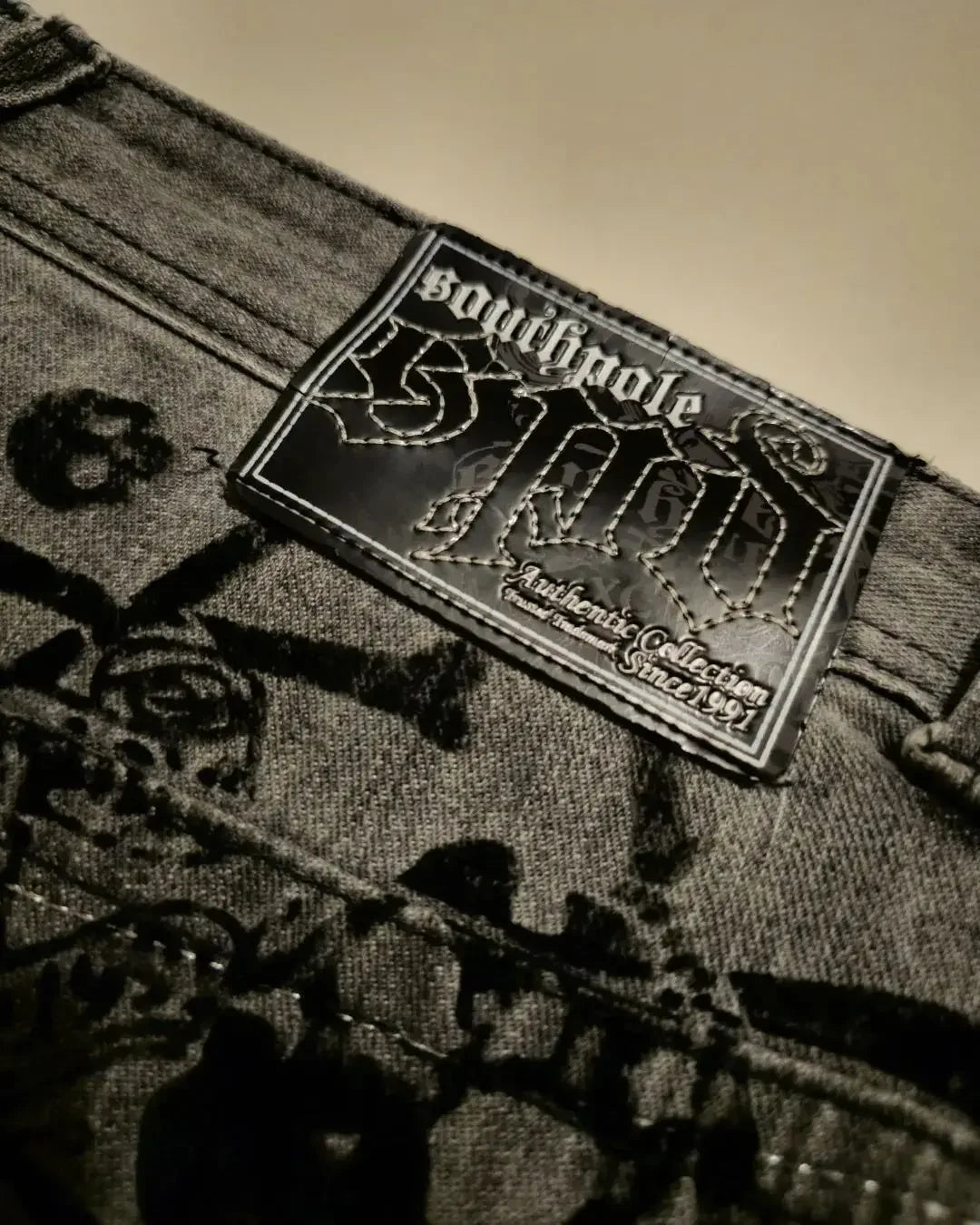 New American women's washed grey jeans Streetwear