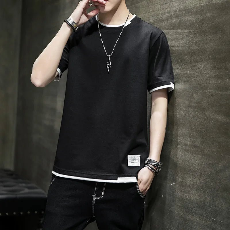 Casual T-shirt For Men Pure Cotton Breathable Fashion Short Sleeve