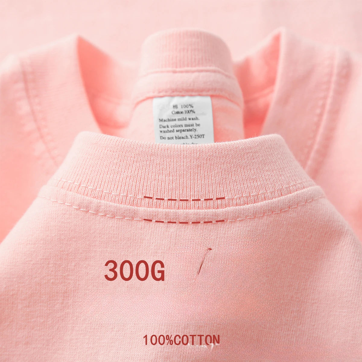 Heavyweight Cotton Short Sleeved T-shirt Summer Round Neck Loose and Base Shirt for Men Women