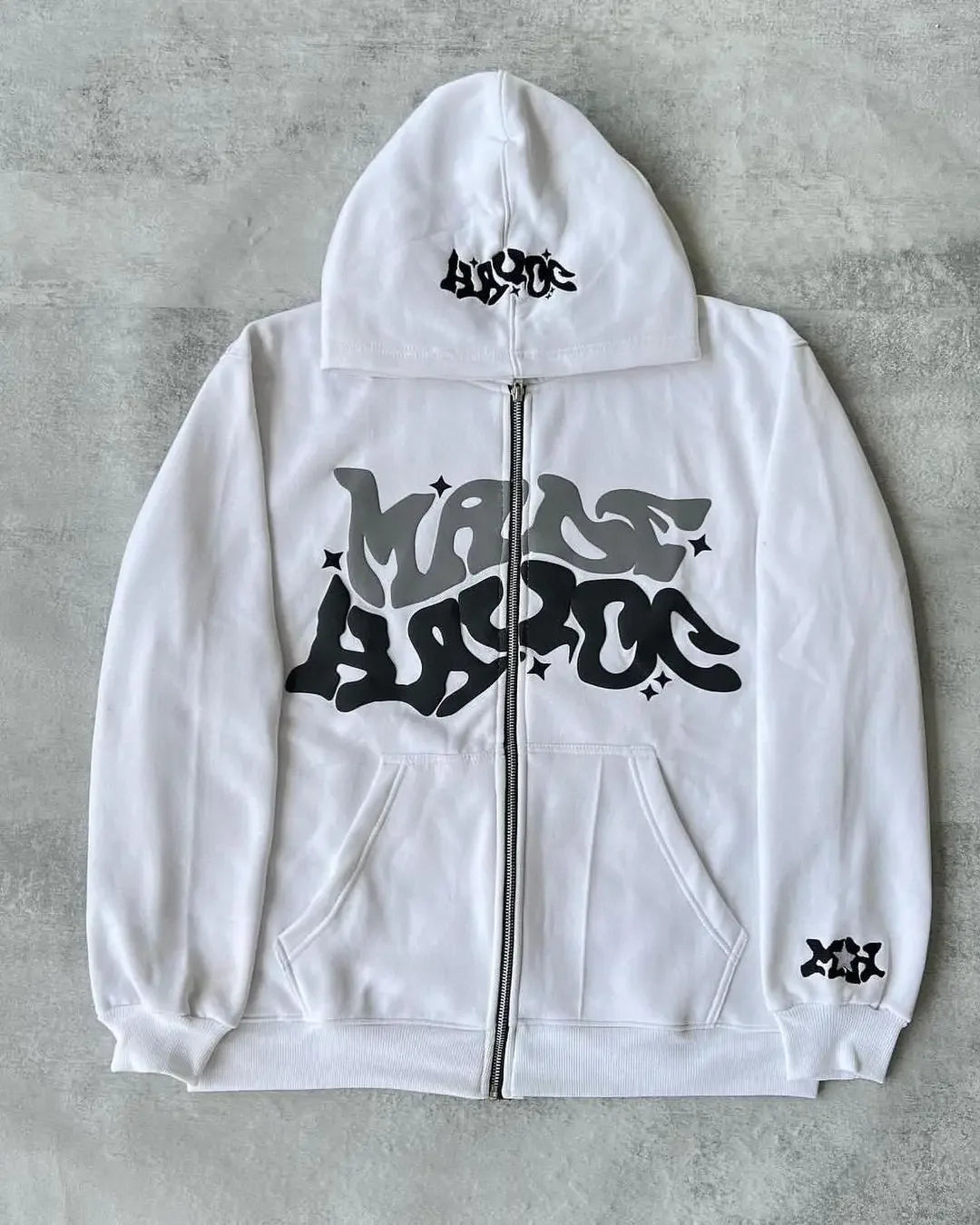 Printed Zipper Hoodies Women and Men Jacket