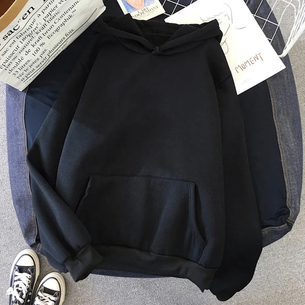 Winter Fleece Hoodies Fashion Casual Sweatshirts Men Women