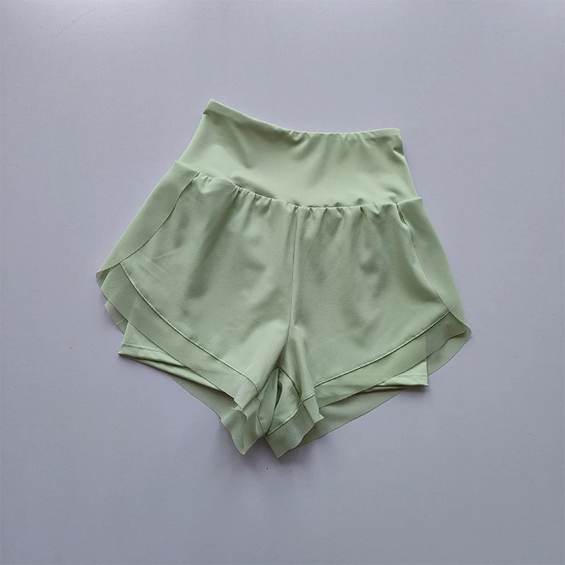 Women's Sports Shorts Mesh 2 In 1 Quick-dry Yoga Shorts