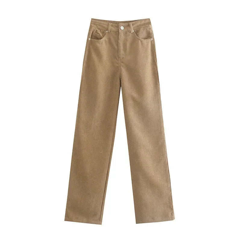 High-waist Women Jeans Trousers Cotton Material