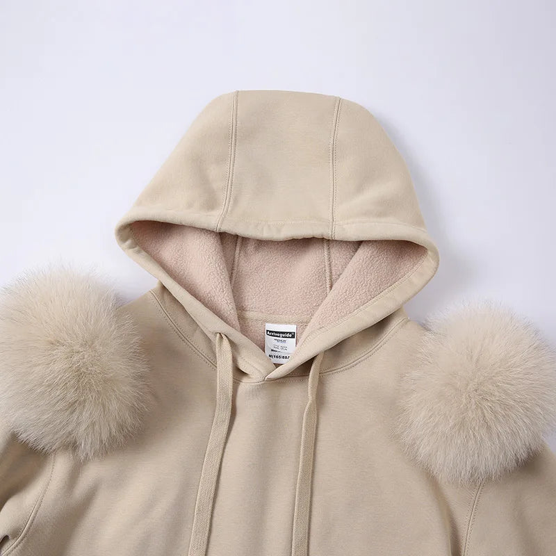 New Arrival Autumn Winter Hoodie Women Fleece Pullover With Hood