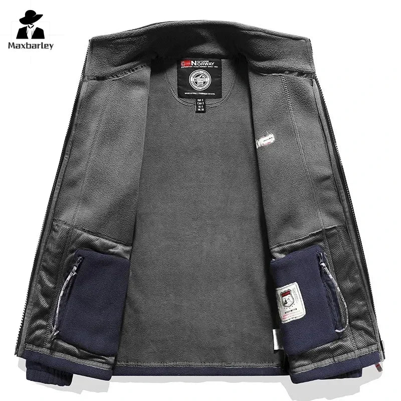 New Men Fleece Jacket Pockets Thicken Polar Jackets Cold-Proof Overcoat Plus Size Women Coat Winter Windbreaker Jackets For Men