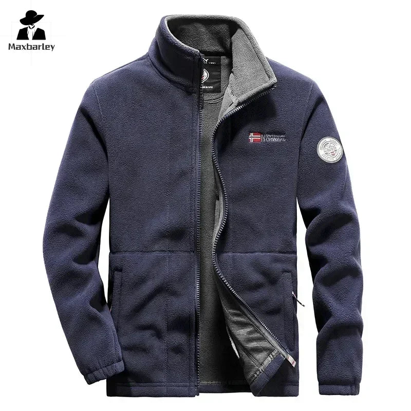 New Men Fleece Jacket Pockets Thicken Polar Jackets Cold-Proof Overcoat Plus Size Women Coat Winter Windbreaker Jackets For Men