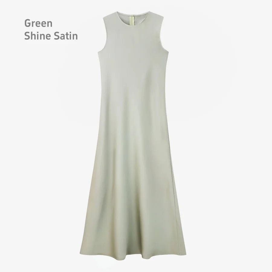 summer elegance satin dress woman clothes