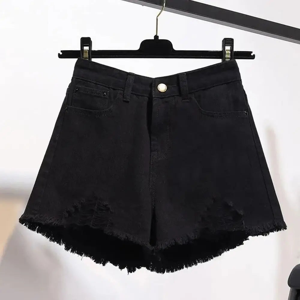 Women's Denim Shorts White Jeans