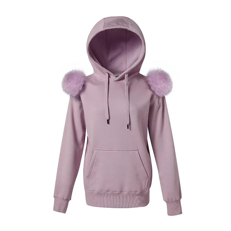 New Arrival Autumn Winter Hoodie Women Fleece Pullover With Hood
