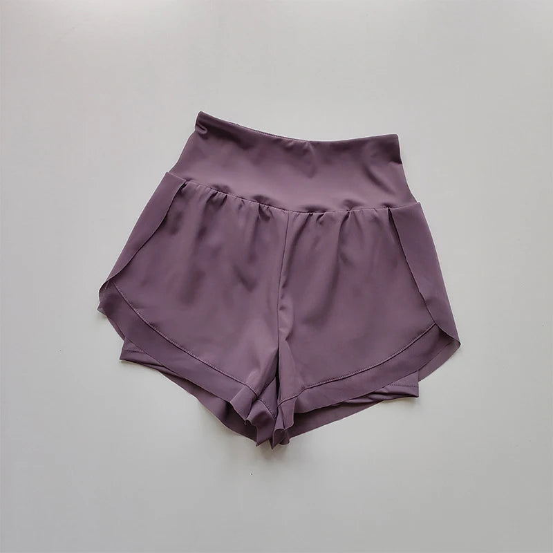 Women's Sports Shorts Mesh 2 In 1 Quick-dry Yoga Shorts
